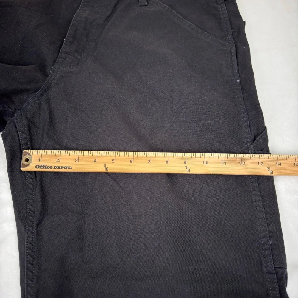 Levis 565 Workwear Loose Straight Utility Pants Black Canvas Mens 42x32 New